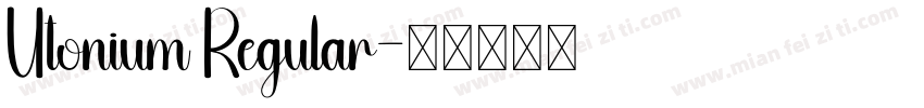 Utonium Regular字体转换